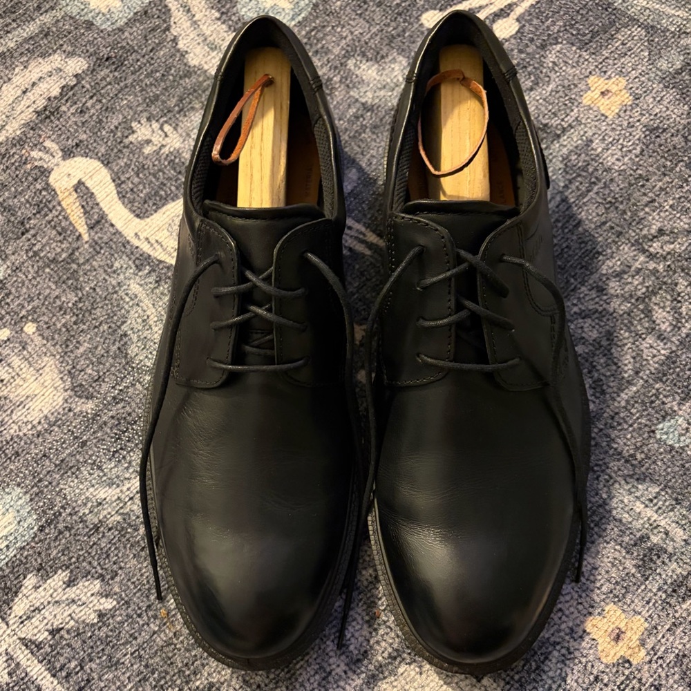 NWT ECCO Atlanta Lace-up black dress shoes, size 13-13.5 US (47 EU).